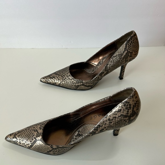 Rampage Maria Metallic Snakeskin Heels, Size 8 1/2 - Picture 4 of 8